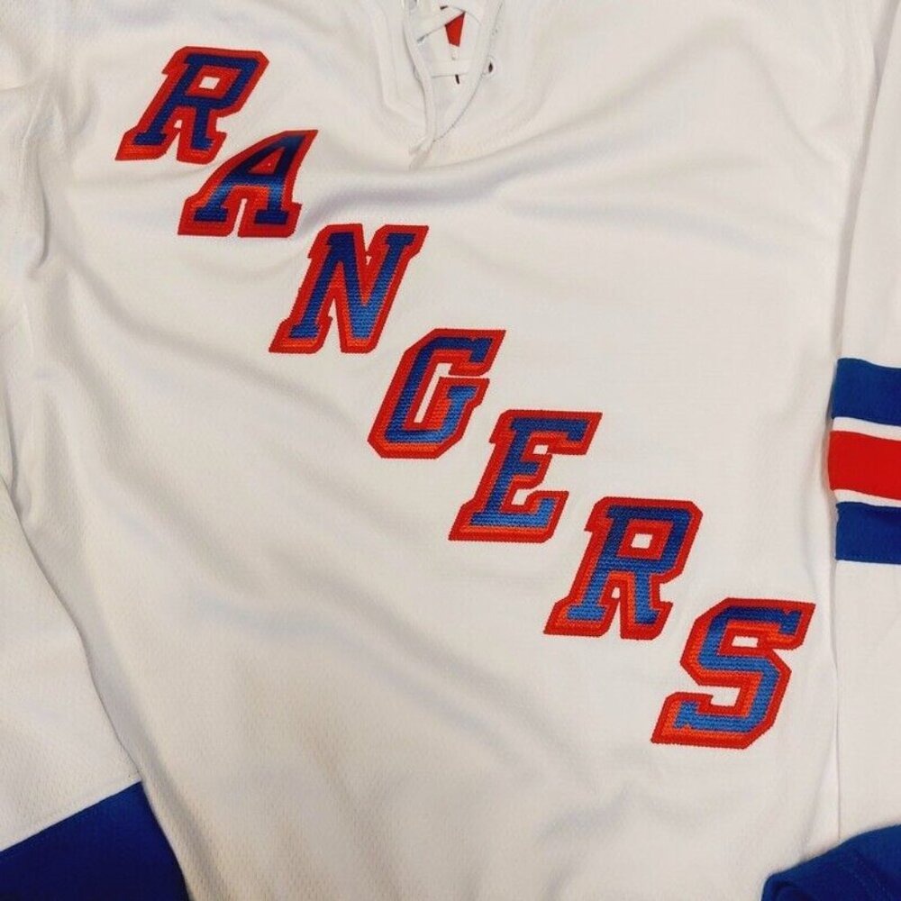 Fanatics NHL New York Rangers Breakaway Jersey Mens Size M White Red Blue - Picture 2 of 8